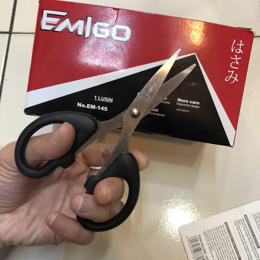 

GUNTING KERTAS KECIL EMIGO 13CM - SOLID STEEL GUNTING KECIL SERBAGUNA - EMIGO