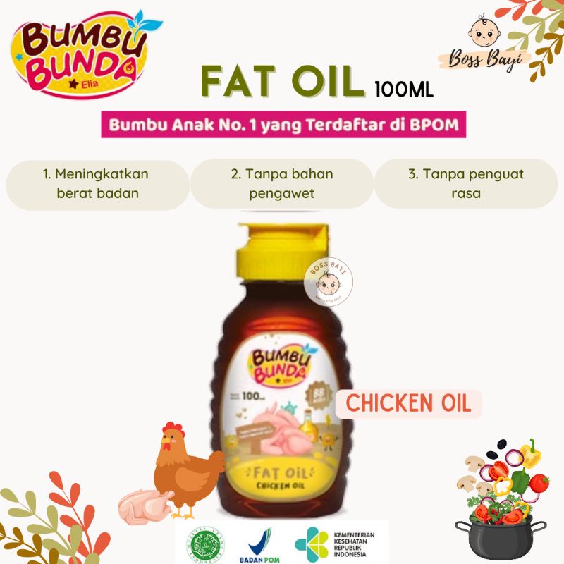 BUMBU BUNDA ELIA - FAT OIL 100ml / Minyak MPASI Bayi Anak