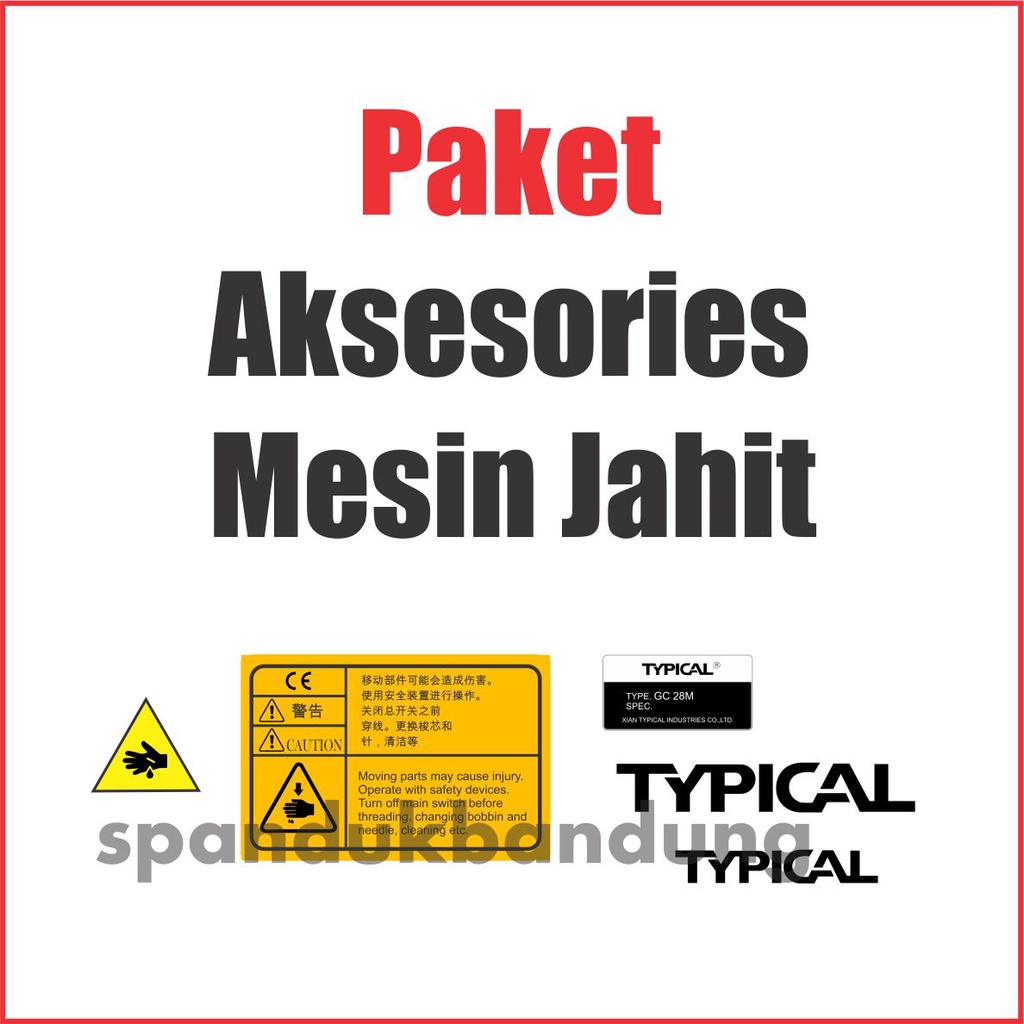 aksesoris mesin jahit typical komplit / akses soris 1 set mesin jahit typical / aksesoris mesin typi