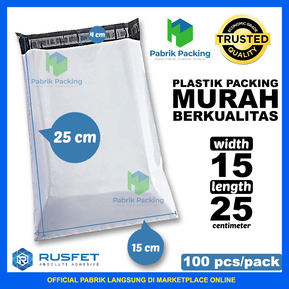 

Polymailer Ekonomis / Plastik Packing Online Shop Putih 15x25 /PACK
