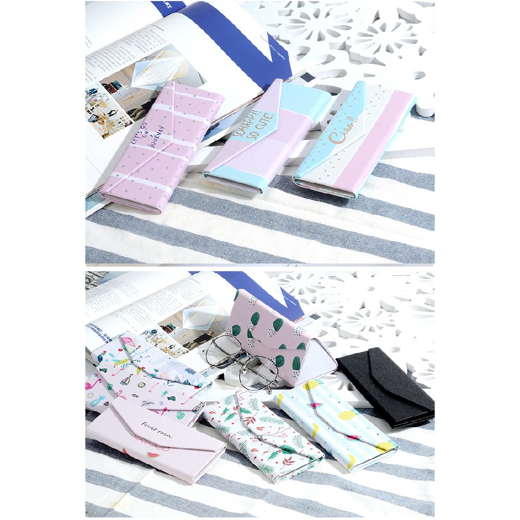 FYGALERY HL0077 Kotak Kacamata Lipat Motif Lucu HardCase Kacamata Box