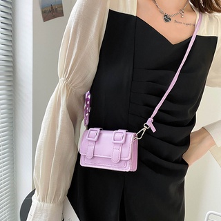 Mini Buckle Decor Flap Crossbody Bag 10018