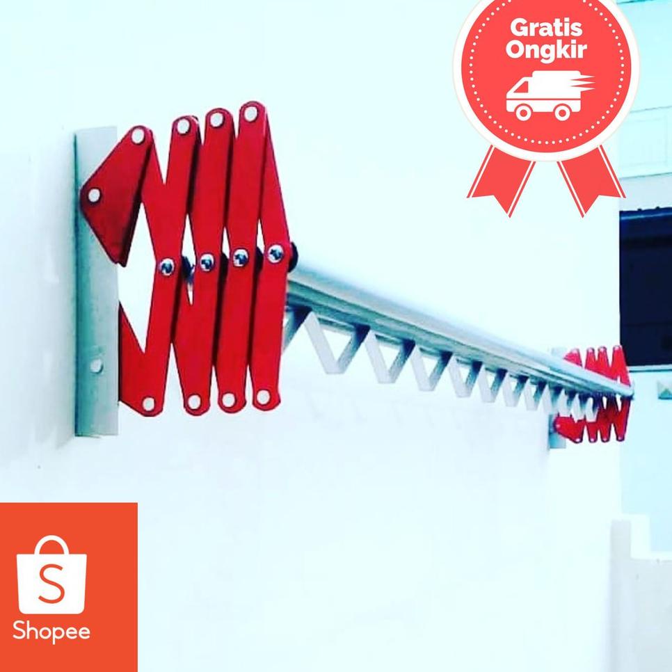 ➼ JEMURAN LIPAT DINDING PRAKTIS KUAT SUPER ✬