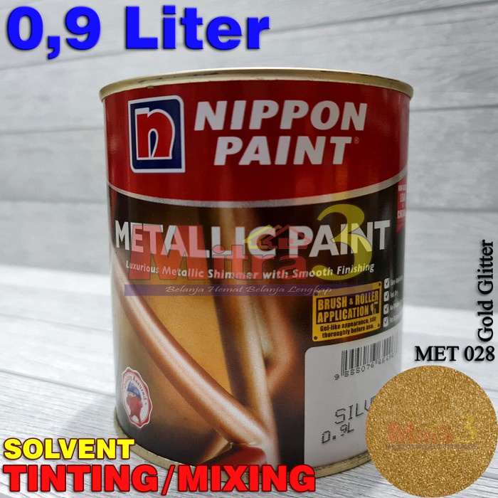 """] Nippon METALLIC PAINT Solvent Cat Dinding Kayu Besi GOLD GLITTER