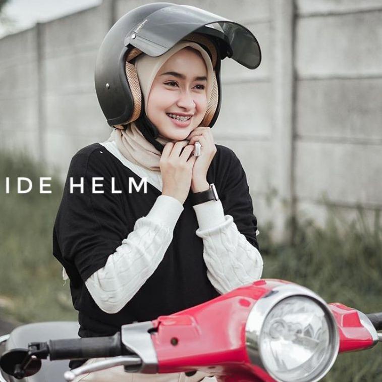 [PMP.1Fe23н] Helm Bogo Hitam Doff Kaca Datar Ori