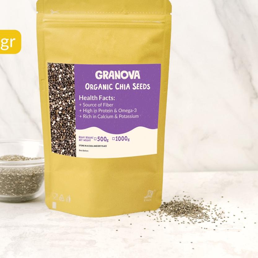 

✷ Premium Chia Seed/ Biji Chia by Granova 500g (Certified USDA Organic) - healthy & natural superfood ●