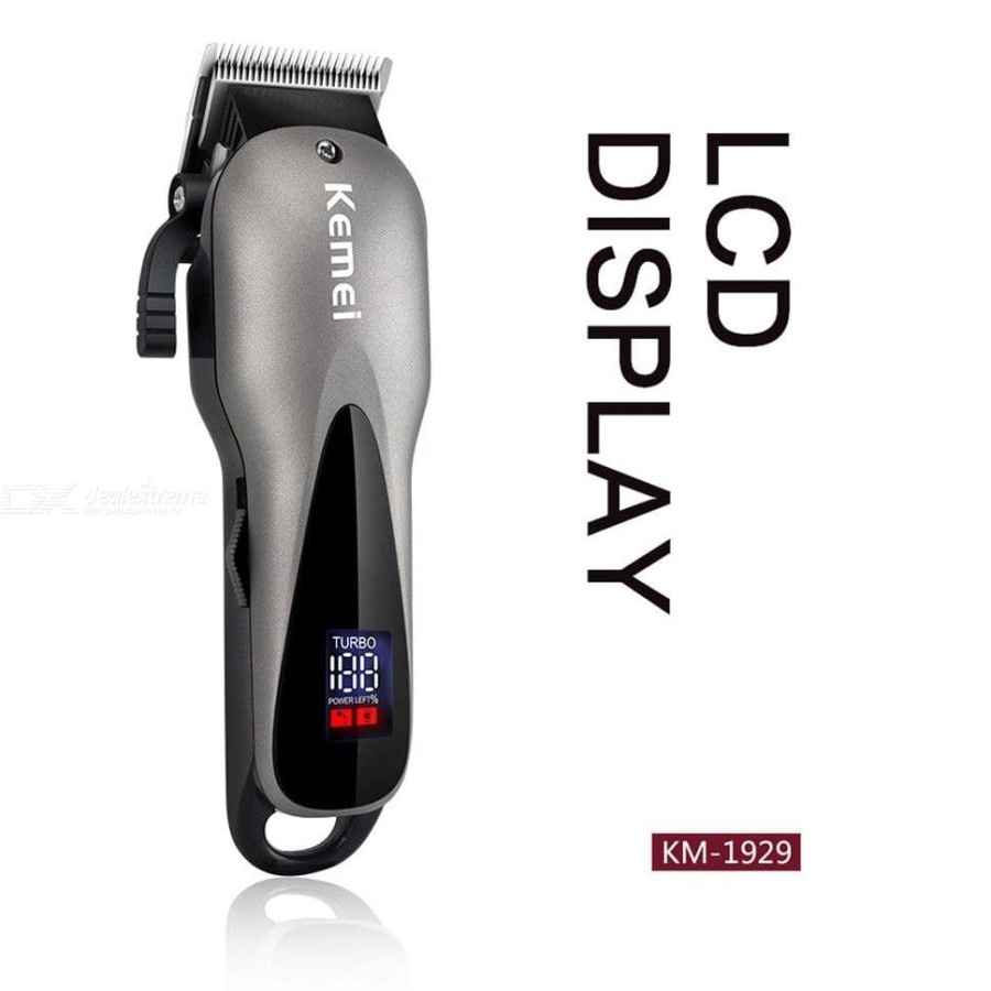 MESIN CUKUR RAMBUT PORTABLE KEMEI KM-1929 HAIR CLIPPER PROFESIONAL LED DISPLAY BERGARANSI