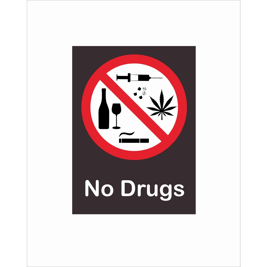 Akrilik / Stiker Vinyl No Drugs