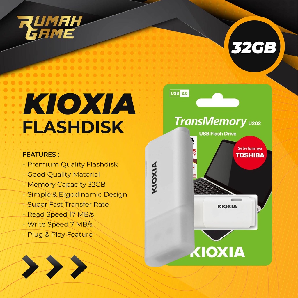 Flashdisk 32gb Kioxia Usb drive FD Original Pengganti Toshiba Flash