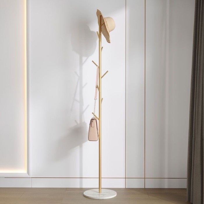 Stand Luxury Marble Gold Standing Hanger/ Gantungan Hanger Besi Emas Mewah