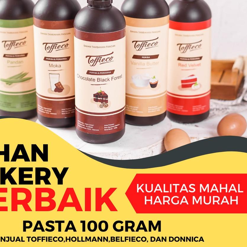 

™ TERLENGKAP!! Toffieco Pasta 1 Kilogram Tofieco Mocca Super Vanilla Butter Pandan Coklat ❇