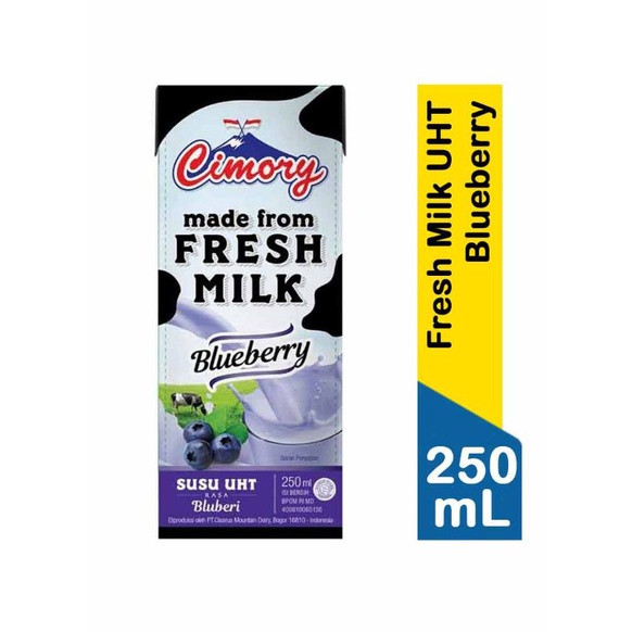 

Cimory Fresh Milk Uht Blueberry 250Ml