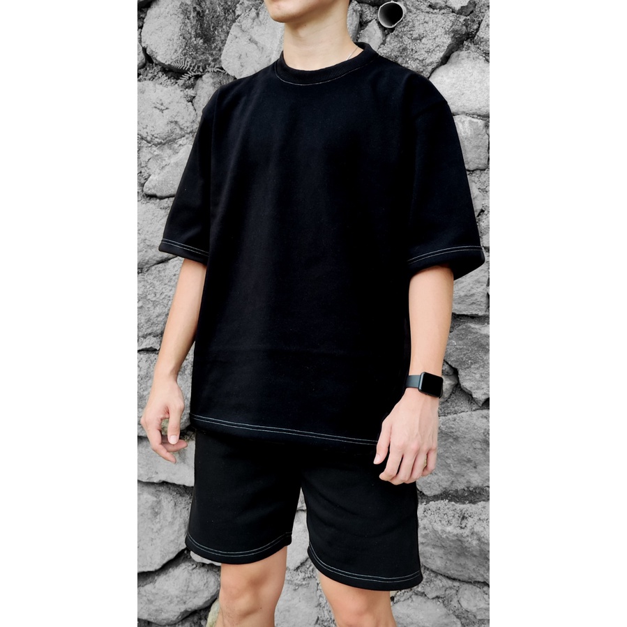 Kaos Lengan Pendek Oversized / T-Shirt Oversized Unisex Cewek Cowok Import Bahan Tebal