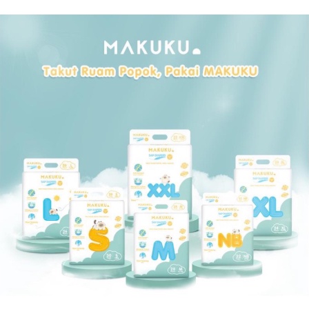 Makuku Air Diapers Slim Popok Sekali Pakai seperti Sweety dan Mamypoko Untuk Bayi Balita Batita Diaper