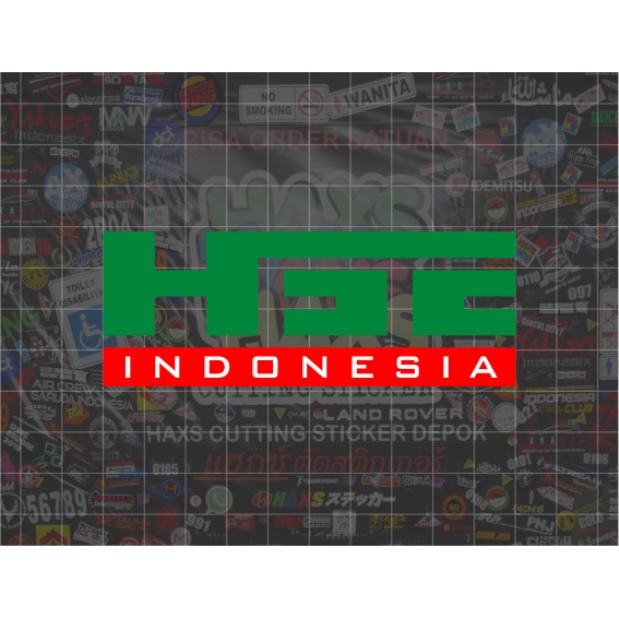 Cutting Sticker HSE Indonesia Ukuran 10 cm untuk mobil