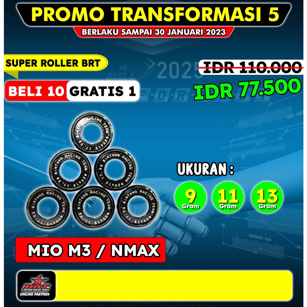 Super Roller BRT Yamaha Nmax dan Mio M3
