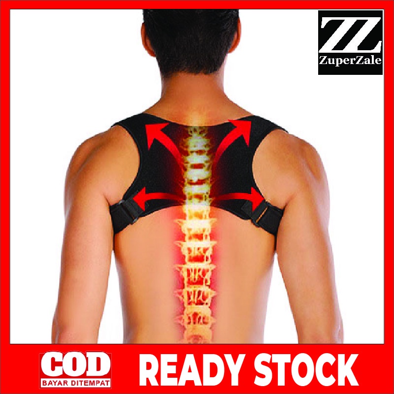 Penyangga Punggung Shoulder Back Support Belt Posture Corrector Korset Tali tulang Belakang alat penopang tubuh tegab berdiri terapi