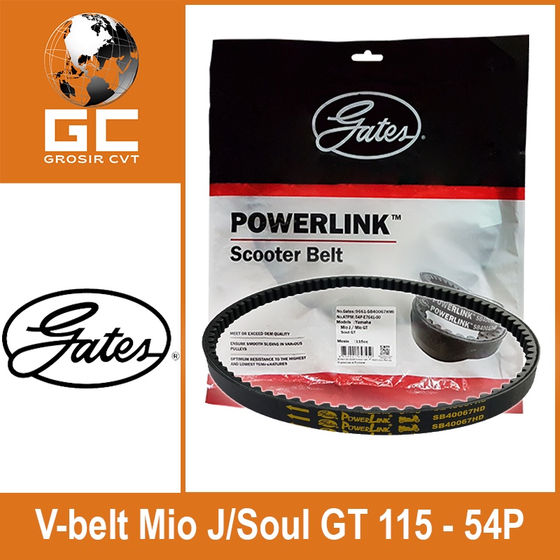 Van belt V Belt Vanbelt Fanbelt Mio J Soul GT Fino X-ride 115 54P Gates Powerlink