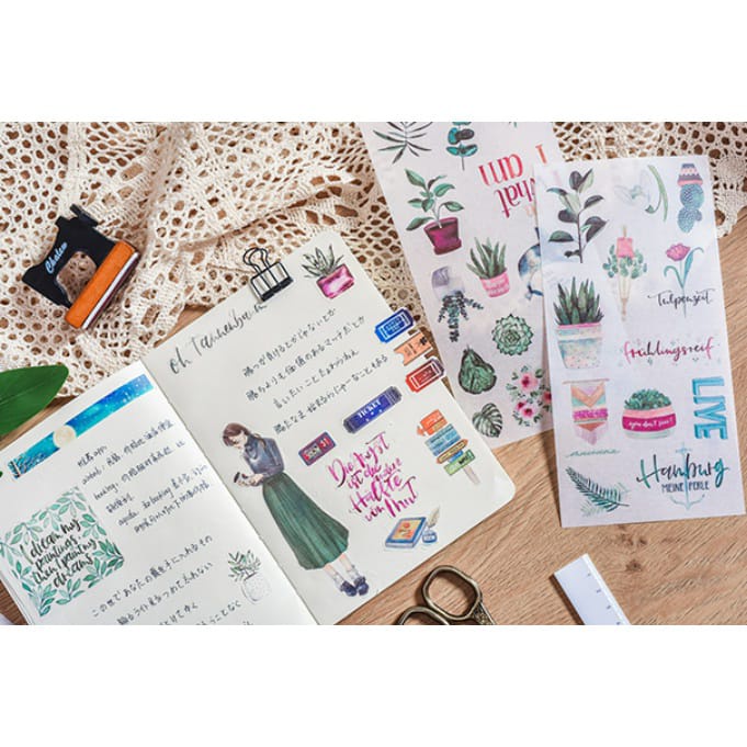 

1 SET 3 PCS JOURNAL STICKER SET AESTHETIC BUJO DECO