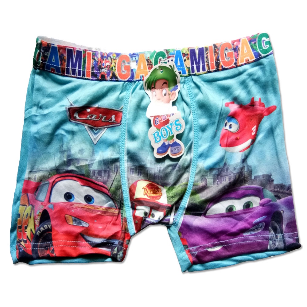 3 Pcs Celana Dalam Boxer Anak Laki-Laki Cowok Gagami Boys Gambar Karakter Kartun Random - Vegasus Store (COD)