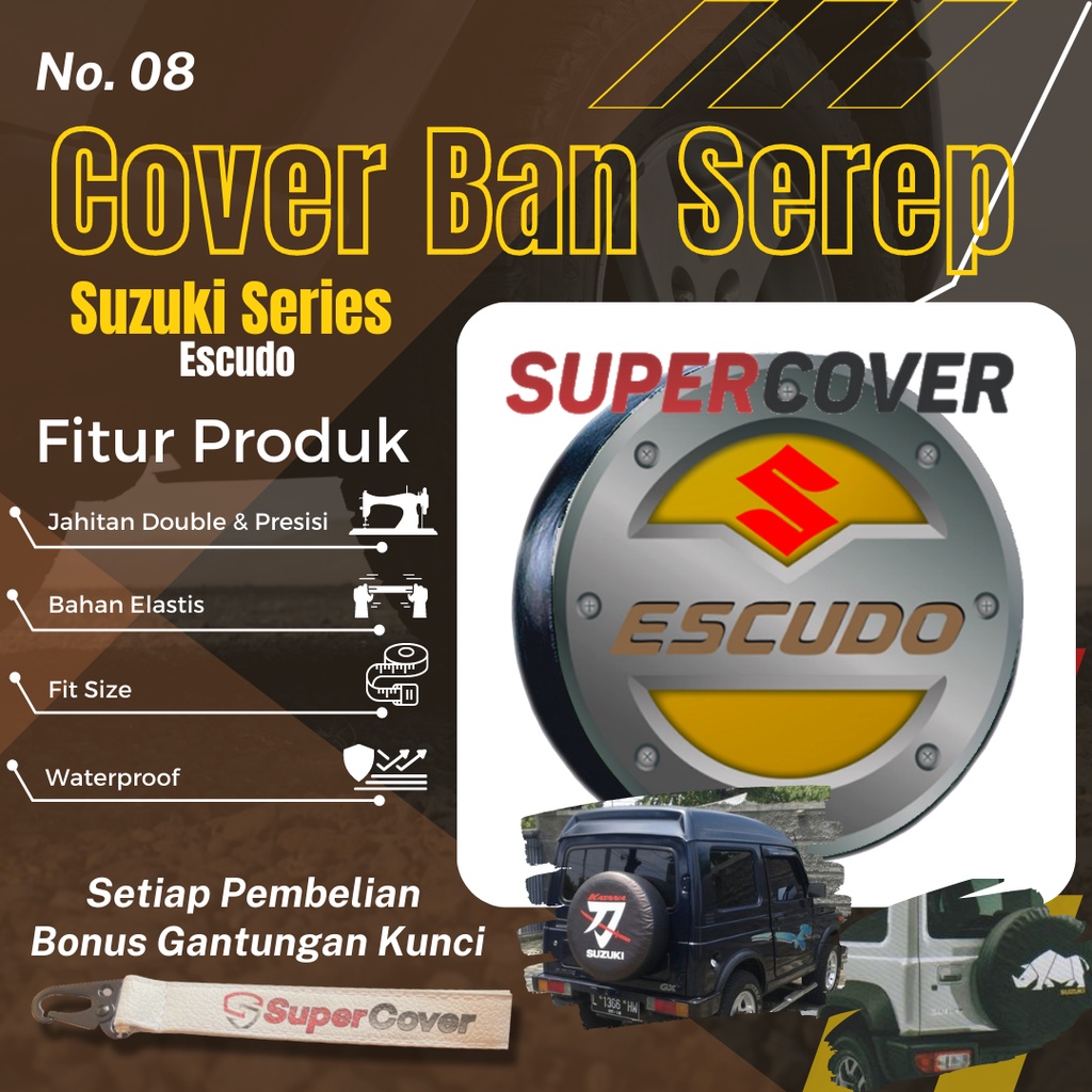 Sarung Ban Serep Suzuki Escudo Cover Ban Serep Kulit Sintetis Suzuki Escudo 08 Penutup Pelindung Sel