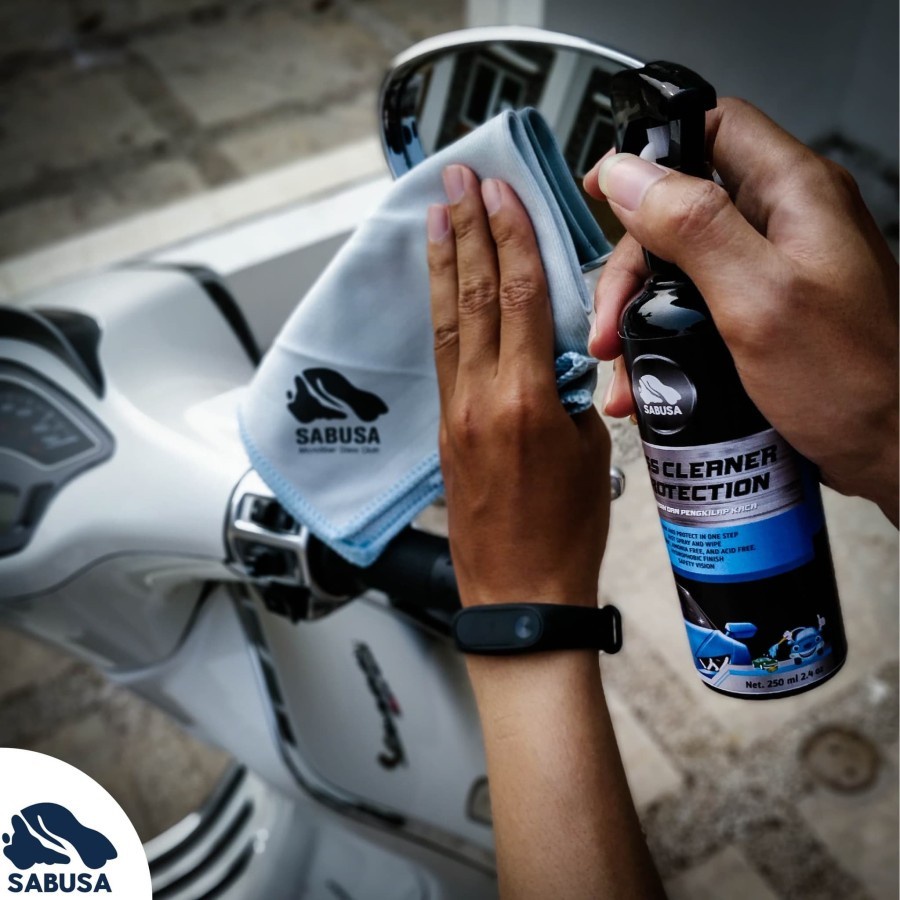 Sabusa Obat Pembersih Pengkilap Kaca Mobil Helm Motor Talas Glass Cleaner &amp; Protection Anti Jamur