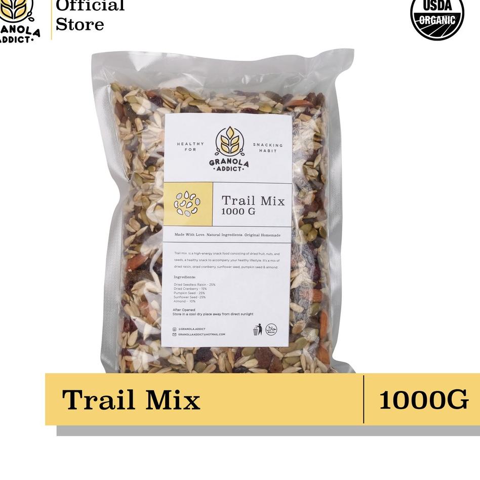 

➮ Granola Addict - Trail Mix (Sunflower, Pumpkin Seeds, Almond, Raisin, Cranberry) 1000G ◙