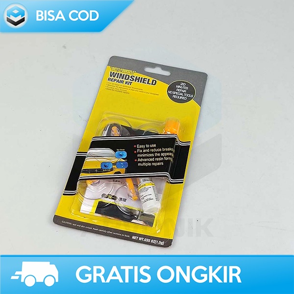 ALAT PERBAIKAN KACA MOBIL RETAK REPAIR KIT WINDSHIELD CEPAT &amp; PRAKTIS