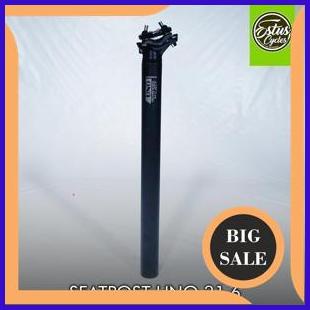parts Seatpost Sepeda Uno Kalloy Diameter 31.6 mm 2 Baut MTB Thrill Adrenaline 140ZZ3