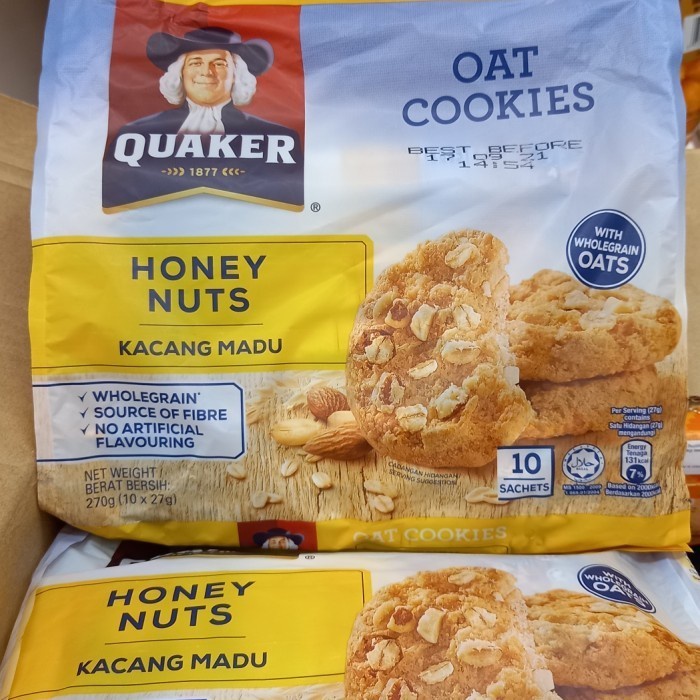 

quaker oats cookies honey nuts 270gr