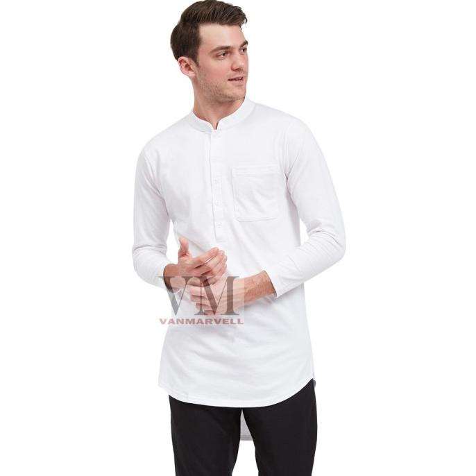 BISA COD VM Baju Koko JUMBO Gamis Kaos Big Size Polos Panjang /BAJU KOKO PRIA/BAJU KOKO DEWASA/BAJU 