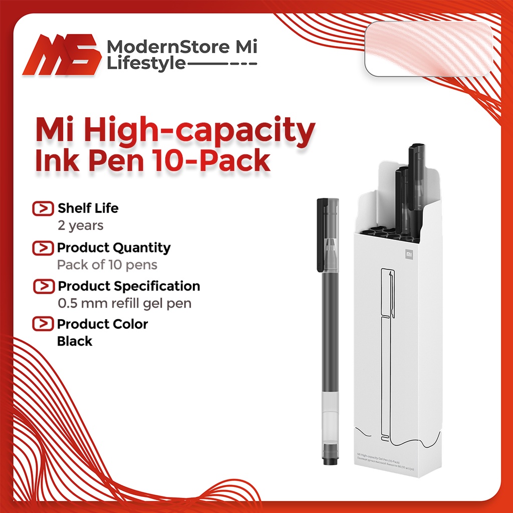 

Mi Pen Gel 0.5mm Pulpen Xiaomi GEL INK isi 10 Pcs