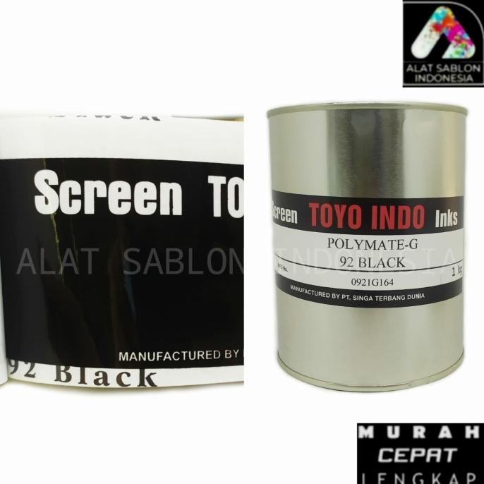 

TINTA TOYO POLYMATE BLACK G92 HITAM TINTA SABLON PLASTIK 1kg