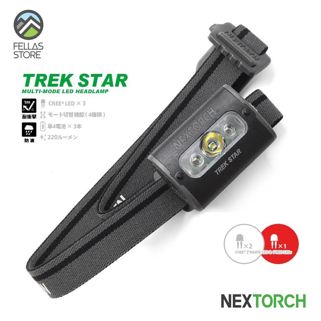 Nextorch - Headlamp Trek Star 220 Lumens Black