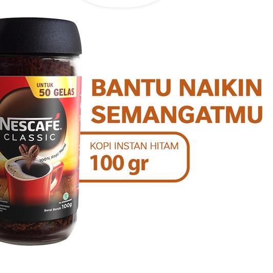 

♞ NESCAFE Classic Kopi Instan Kopi Hitam 100g Jar ☺