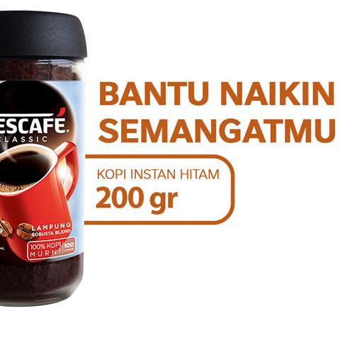 

♫ NESCAFE Classic Kopi Instan Kopi Hitam 200 gr ✫