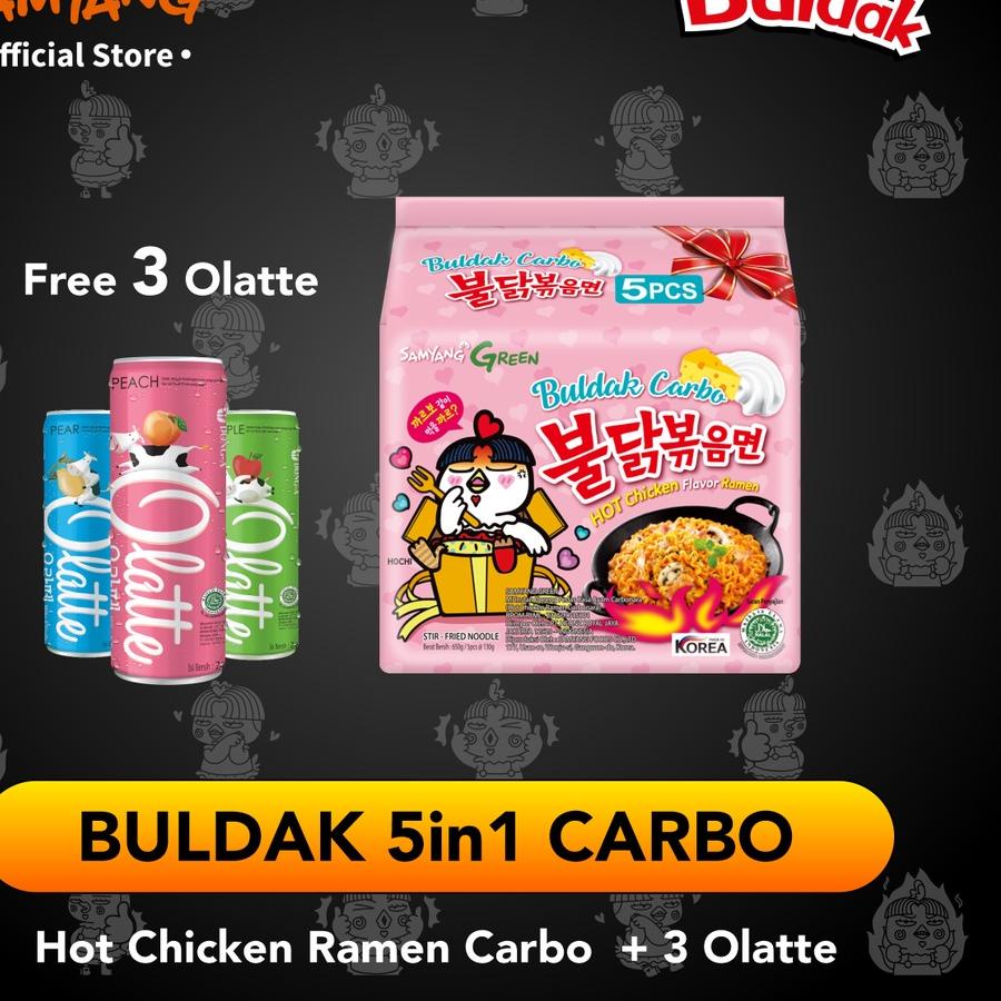 

✧ 5 in 1 Samyang Carbonara + 3 Olatte ☁