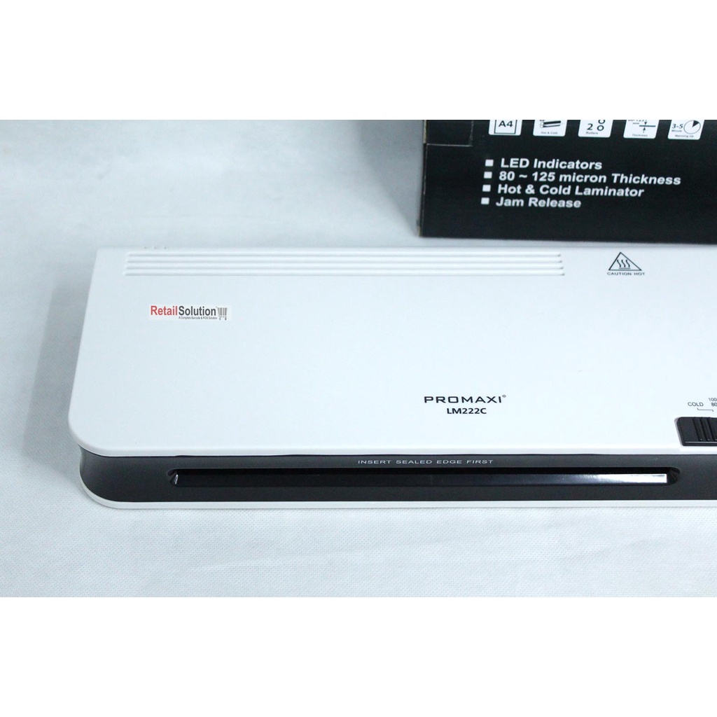 Mesin Laminating A4 Hot Cold - Promaxi LM222C / LM-222C Laminator