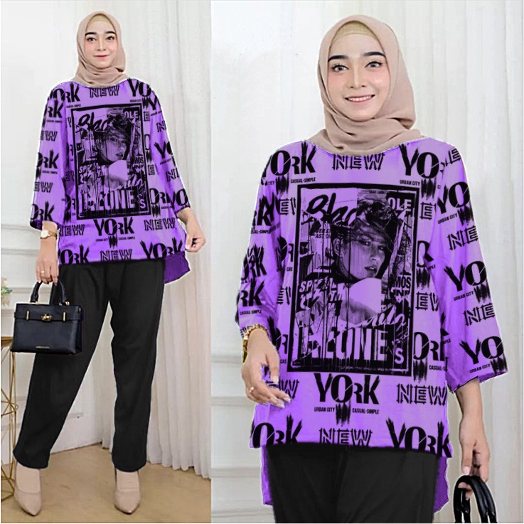 VF - ONESET SETELAN CELANA ATASAN OVERSIZE NEW YORK