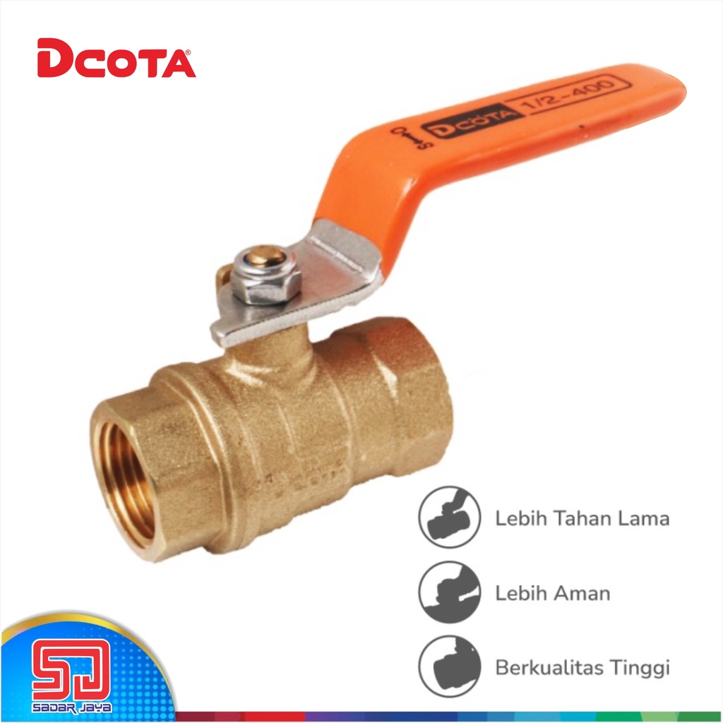 DCOTA Ball Valve 2&quot; Katup Keran Stop Kran Dua Inch Kuningan Drat Dalam Brass