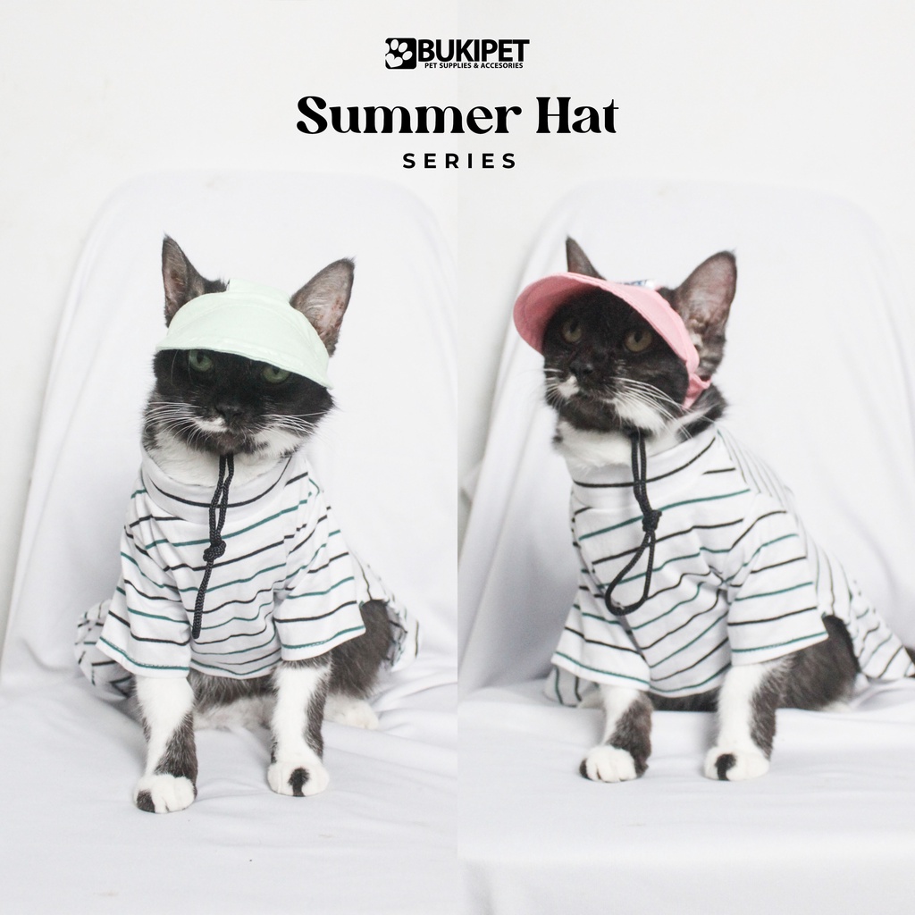 Topi Kucing dan Anjing Lucu Aksesoris Hewan Motif Pastel - SUMMER HAT