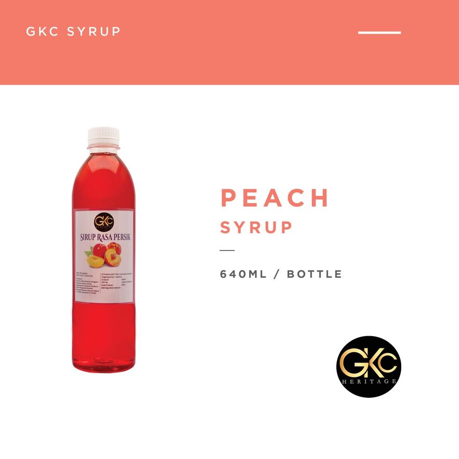 

➦ Sirup Peach / Persik Syrup Minuman GKC Heritage 640 ml (Import Quality) ♙