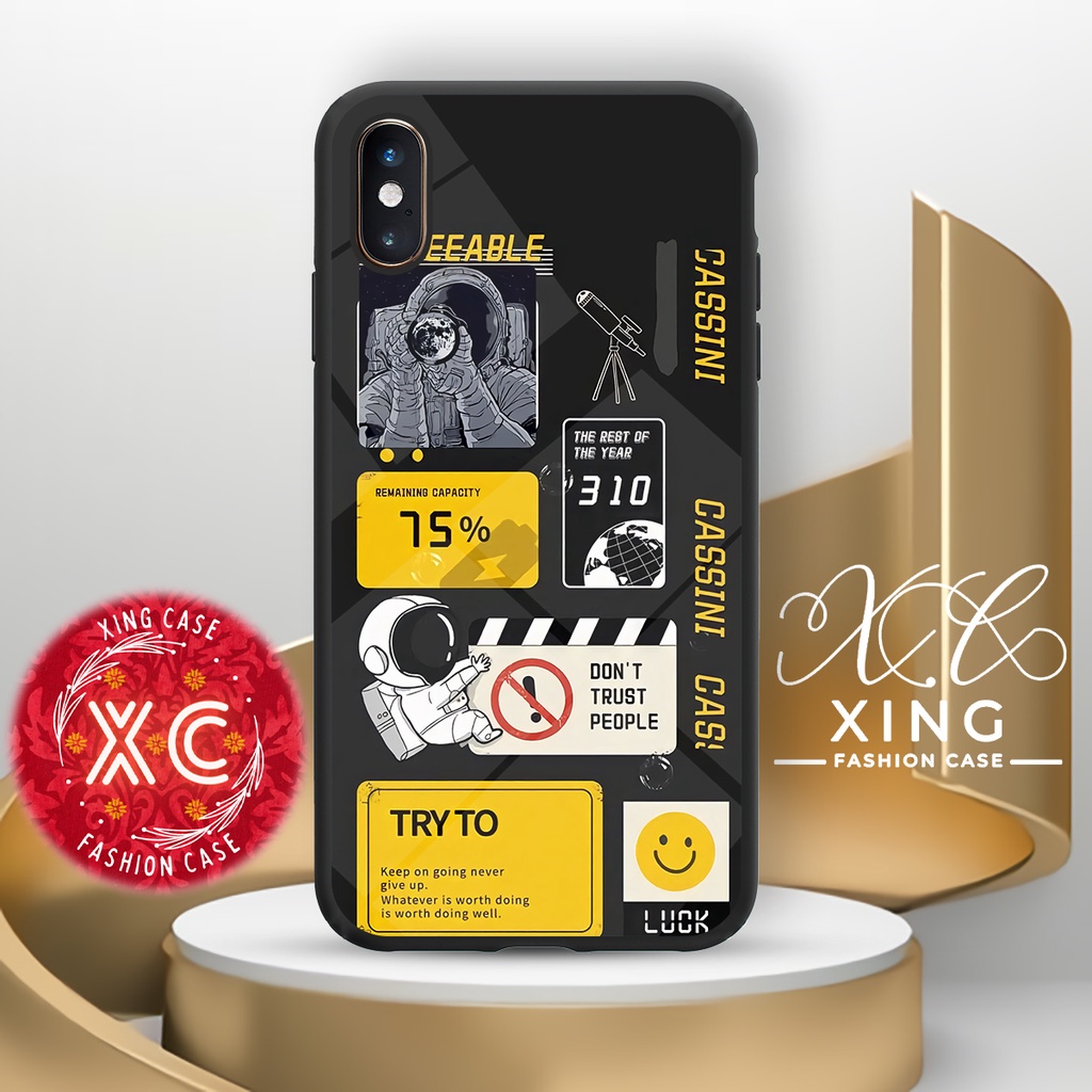 |EZ08| XING CASE HP IPHONE X XS XR XSMAX GLOSSY KILAU EFEK KACA | REQUEST CASE HP CUSTOM SOFTCASE HA