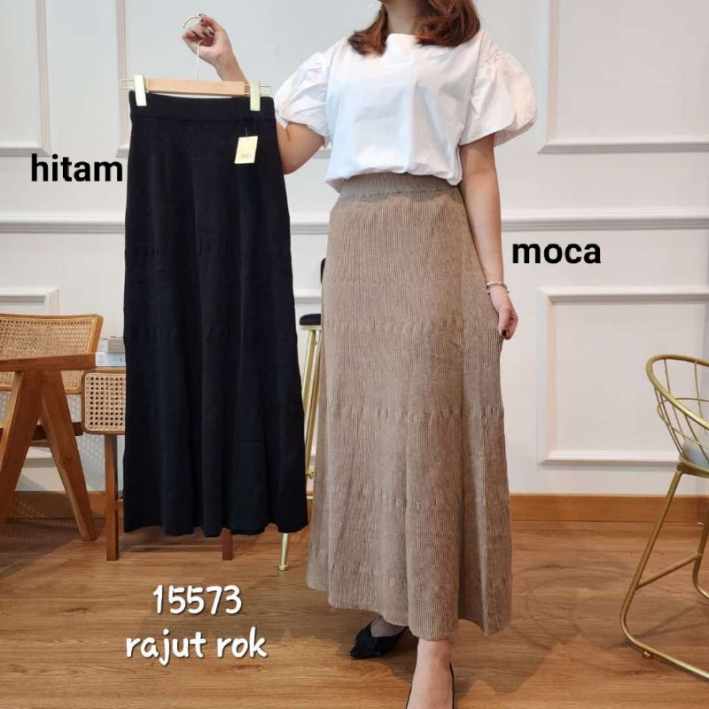 ROK RAJUT IMPORT ROK POLOS ROK PANJANG