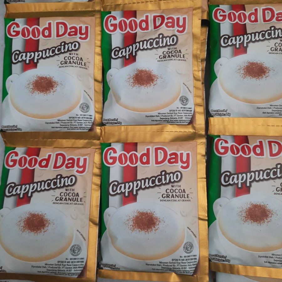 Good Day Cappuccino kapucino Goodday minuman kopi with granule 10x25gr