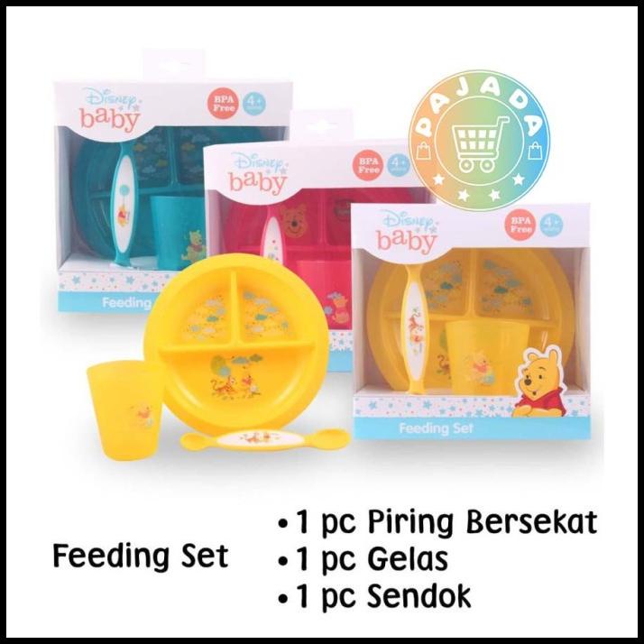 Feeding Set Winnie The Pooh Bpa Free 1 Set (Piring ,Sendok Dan Gelas)