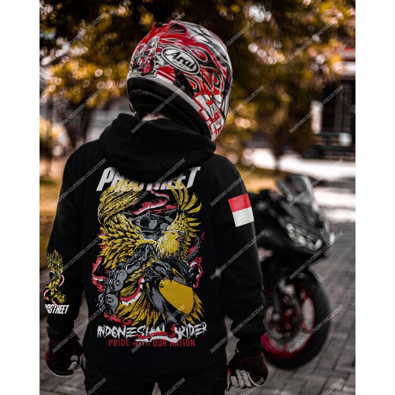 Sweater Hoodie Prostreet Garuda / Jaket Sunmori Prostreet / Hoodie Pria Distro Prostreet Hitam / Hoodie Racing Riders Distro Premium