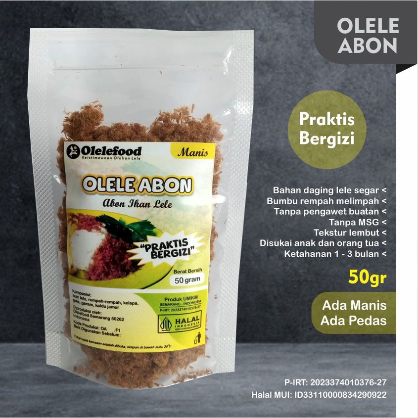 

OLELE ABON - Abon Ikan Lele 50 gram MPASI non MSG