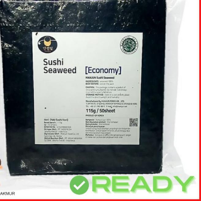 

♤ Manjun Yaki Nori Sushi Seaweed 125 gr 100% Korea Rumput Laut 50 Sheet HALAL ◘