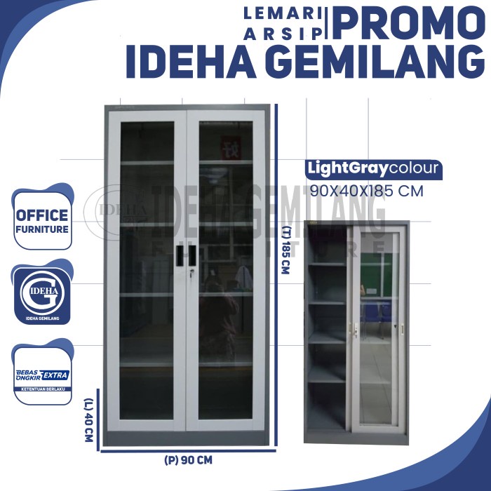 

Lemari Arsip Pintu Ayun Kaca Promo Star Seller